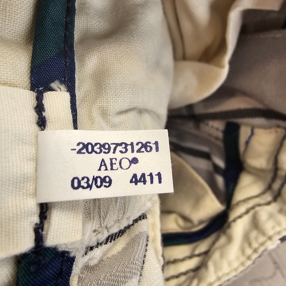 American Eagle Outfitters Chino Shorts Mens Size 31‎ Plaid Golf Casual 2009 - Picture 7 of 11